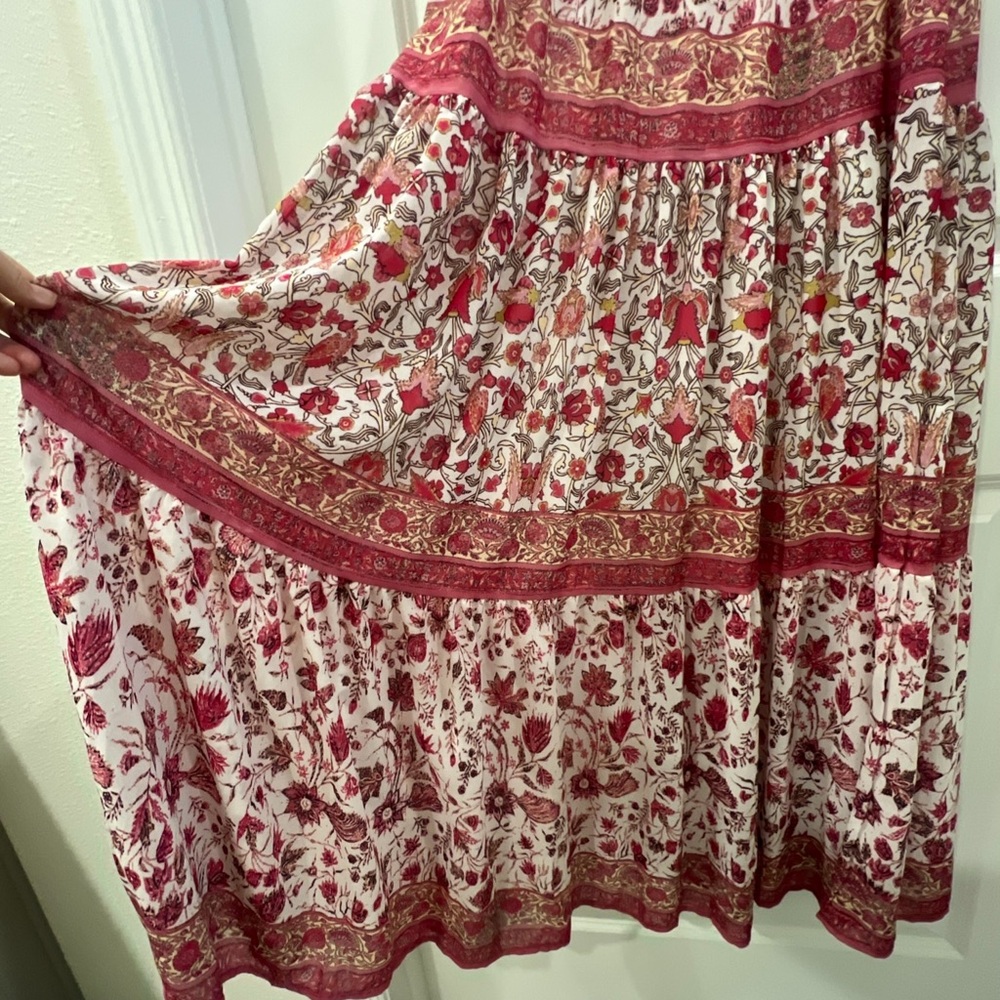 Flying Tomato boho pink and White Floral full length Maxi Skirt S - Picture 5 of 11